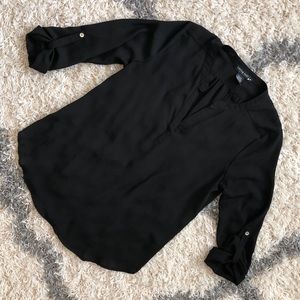 Living Doll - Long Black Blouse